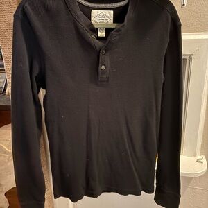 Vintage St. John's Bay Dark Gray Henley Shirt